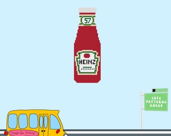 Mönster för nålstickning av ketchupflaska (PDF-nedladdning)