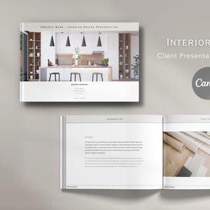Interior Design Presentation | Interior Design Project Template | Client Presentation | Canva Template | Moodboard | Minimal Aesthetic