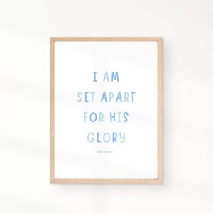 Jeremiah 1:5 | Nursery Bible Verse | Boy Nursery Scripture Art | Blue Christian Nursery Decor | Christian Kids Wall Art | Nursery Print