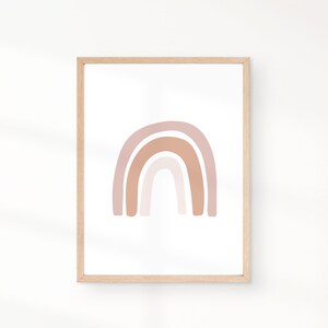 Blush Pink Rainbow | Pink Nursery Wall Art | Boho Rainbow Wall Art | Blush Pink Nursery Decor | Pink Rainbow Print | Girl Nursery Wall Art