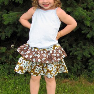 Girls Skirt Pattern Pattern PDF, The Chloe Double Ruffle Skirt sizes 12m-8 image 4