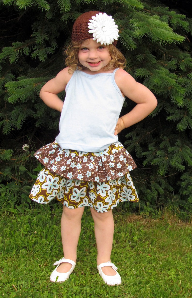 Girls Skirt Pattern Pattern PDF, The Chloe Double Ruffle Skirt sizes 12m-8 image 4