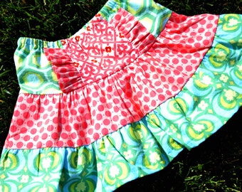 Girls Skirt Pattern, PDF Sewing Patterns "The Mckenna Skirt" sizes 12m-12