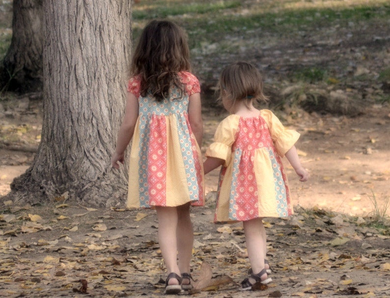 Peasant Dress Pattern, Girls Dress Pattern, PDF Sewing Pattern for Beginners, Easy to Sew, The Hailey Peasant Dress image 4