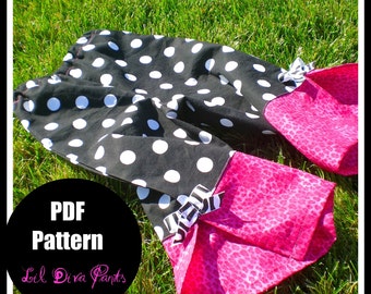 Girls Pants Pattern PDF Sewing Patterns, Easy, Baby, Instant Download...Wide Leg Lil Diva Pants ...sizes 6-10