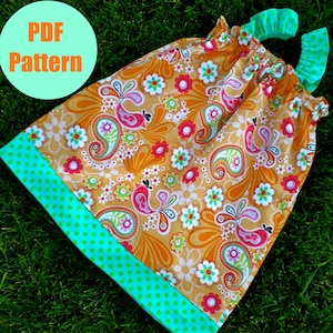 Girls Dress Pattern, Baby Dress Pattern, Sewing Patterns, PDF Sewing Patterns, Easy Sewing PDF Patterns,"Ruffle Sleeve Dress"