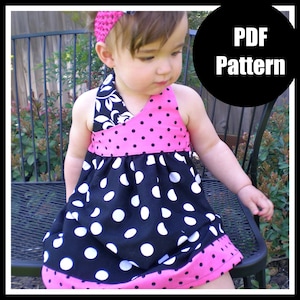 Girls Dress Pattern PDF Sewing Pattern, Baby, Girls, Toddler, Instant Download...The Criss-Cross Avery Dress  sizes 12m- 5T