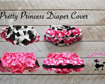 Baby Diaper Cover Pattern PDF Sewing Pattern, Baby, Girls, Instant Download...The Pretty Princess Diaper Cover Newborn-24months