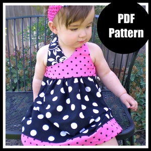 Girls Dress Pattern, PDF Sewing Pattern, Easy Sewing PDF Patterns for Beginners, 12m-5t, The Avery Dress image 1