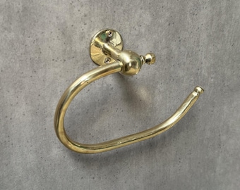 Messing toiletrolhouder, wandmontage tissuehouder, massief messing badkamerrolhouder