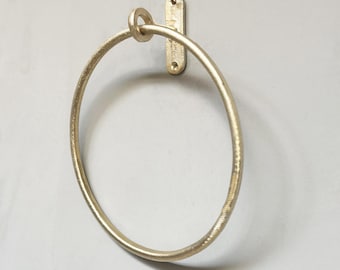 Unlacquered Brass Towel Ring ,Towel Ring Round Towel Holder for Bathroom
