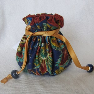 Jewelry Bag - Medium Size - Pouch for Jewelry - Drawstring Jewelry Tote - NIGHT LIFE