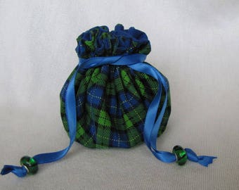 Traveling Jewelry Tote - Medium Size - Bag for Jewelry - Pouch - RAD PLAID