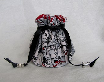 Travel Jewelry Bag - Medium Size - Jewelry Pouch - Tote - PUPPY PALS