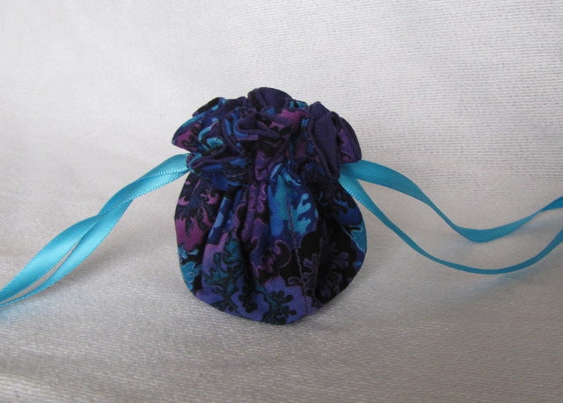 Jewelry Tote Travel Drawstring Pouch Bag for Jewelry Mini Size NIGHT VIOLET