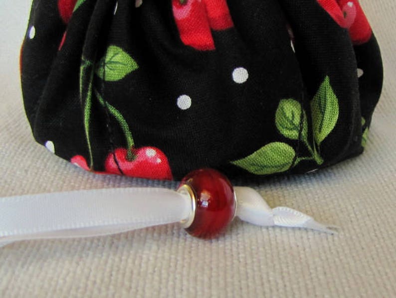 Tote Jewelry Bag Medium Size Organizer CHERRY PICK Traveling Jewelry Pouch