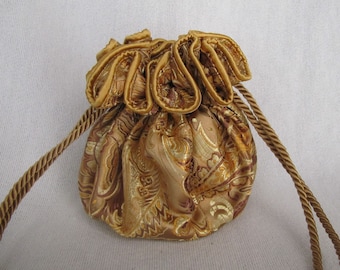 Brocade Jewelry Bag - Luxury Size - Tote - GOLDEN GRANDEUR