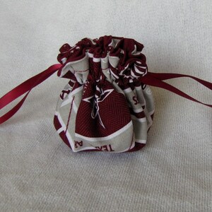 College Team Jewelry Bag Mini Size Drawstring Pouch Jewelry Tote TEXAS A & M AGGIES image 5