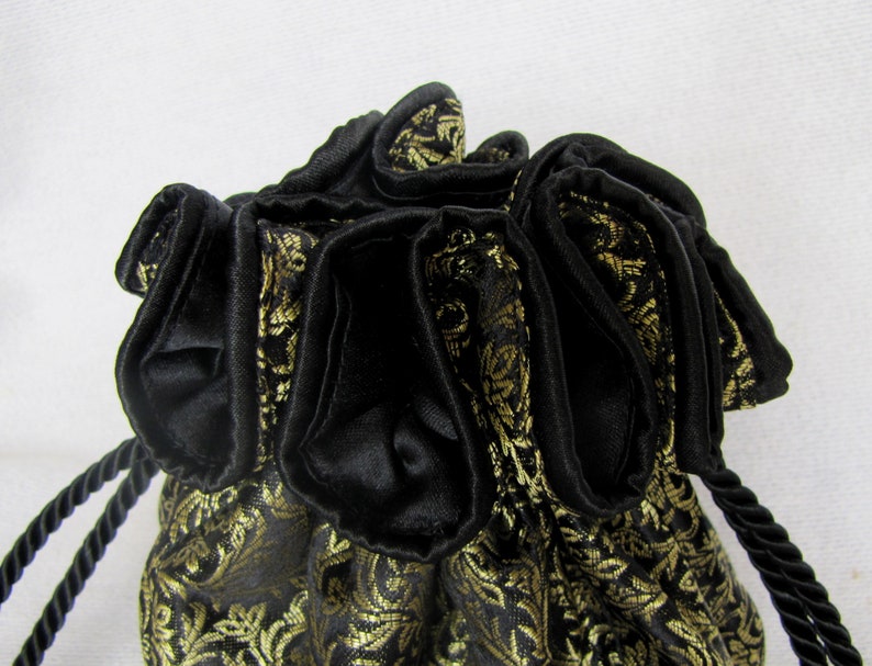 Luxury Size AZTEC GOLD Pouch Brocade Jewelry Tote