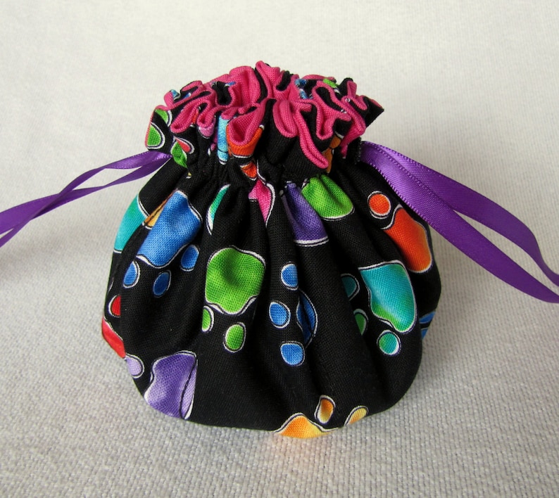 Medium Size Pouch for Jewelry Drawstring Jewelry Tote Jewelry Bag LITTLE FOOT
