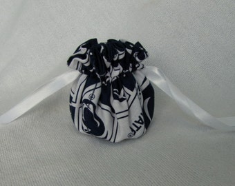 College Team Jewelry Bag - Mini Size - Drawstring Tote - PENN STATE LIONS