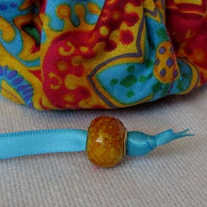 Jewelry Bag with Glass Beads Medium Size Jewelry Travel Pouch PAINTED DESERT image 2