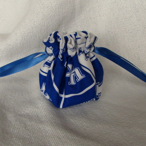 College Team Jewelry Bag - Mini Size - Drawstring Fabric Tote - KENTUCKY WILDCATS