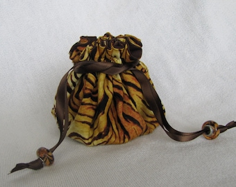 Bolsa de joyería - Bolsa de joyería de viaje - Bolsa con cordón - Bolsa de joyería - CHOCOLATE TIGER