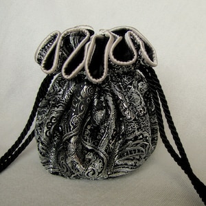 Travel Drawstring Pouch - Luxury Size - Tote - Jewelry Bag - MIDNIGHT SPARKLES