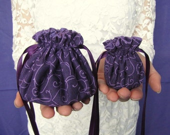 Medium and Mini Size Jewelry Bag Set - PURPLE POP