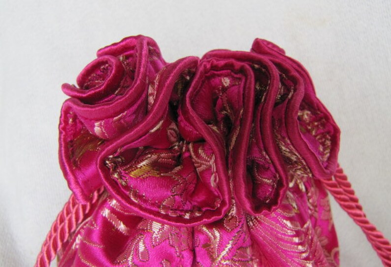 Brocade Jewelry Bag Tote Luxury Size DOUBLE VISION Drawstring Jewelry Pouch