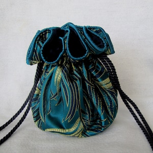 Brocade Jewelry Tote - Luxury Size - Fabric Bag - TWILIGHT