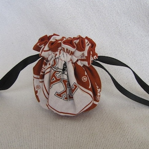 College Team Jewelry Bag Mini Size Drawstring Travel Pouch TEXAS LONGHORNS image 1