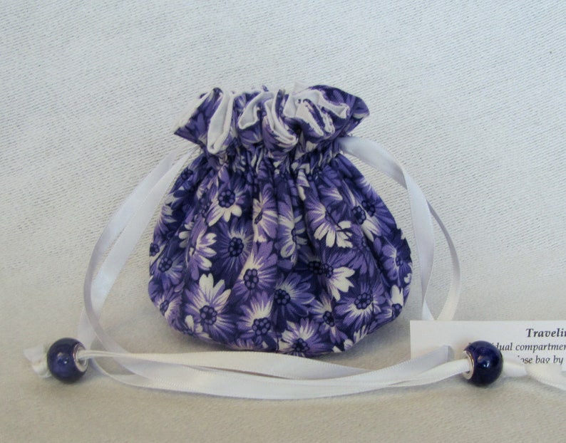 Traveling Jewelry Bag Medium Size Tote PURPLE CORSAGE imagem 5