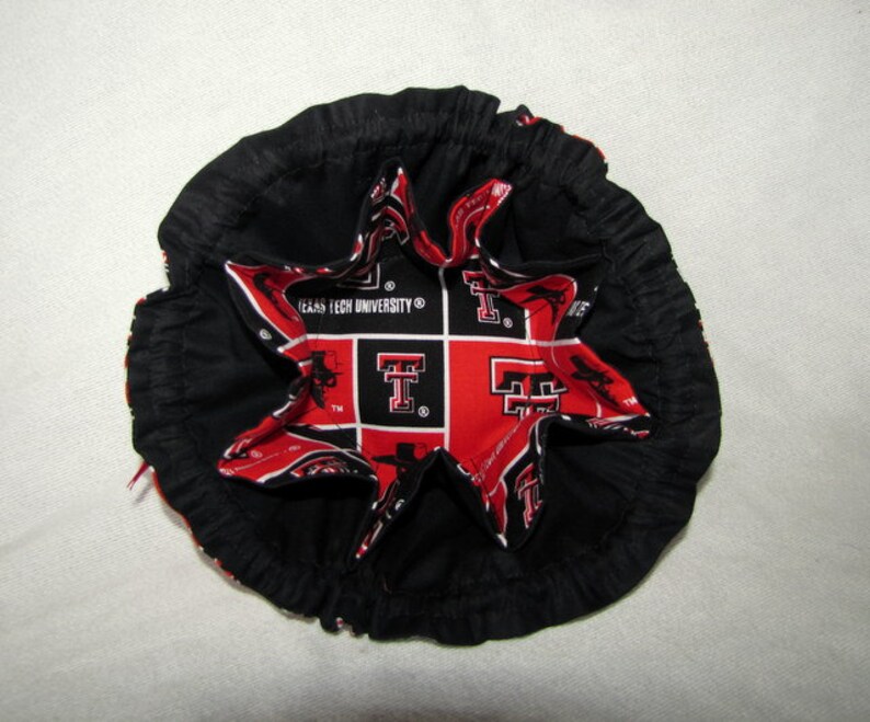 College Team Jewelry Bag Medium Size Travel Jewelry Pouch Fabric Jewelry Tote TEXAS TECH image 4