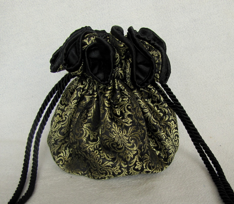Luxury Size AZTEC GOLD Pouch Brocade Jewelry Tote
