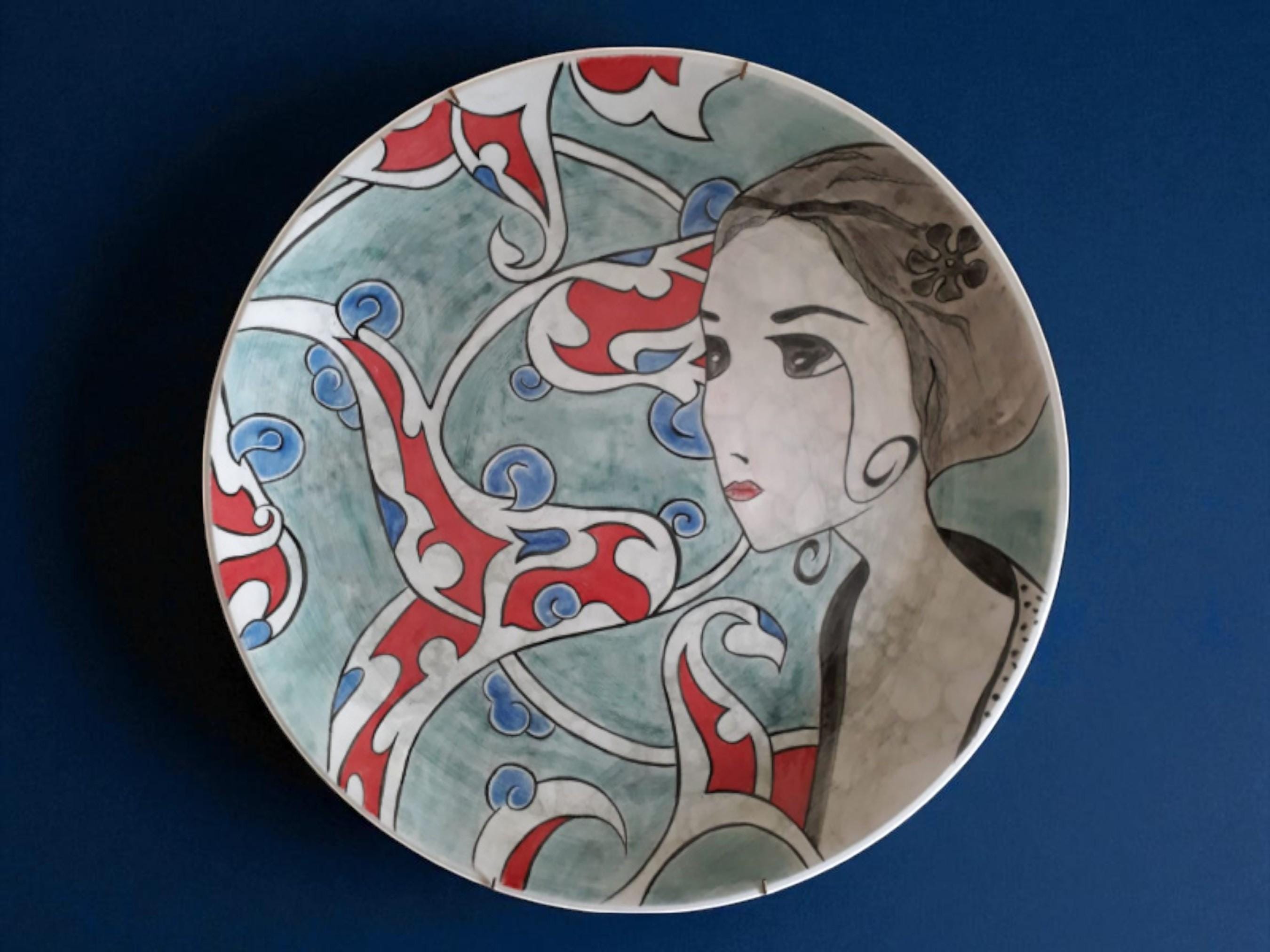 手作りトルコ製チニ皿 – 30 cm 装飾用陶器製壁掛けアート - Etsy 日本