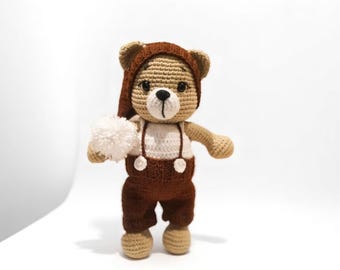 Handmade Amigurumi Teddy Bear – Soft Crochet Plush Toy for Kids & Nursery Gift
