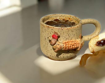 Handmade Ceramic Coffee Mug | 200 ml Artisan Pottery Cup | Unique Gift for Coffee Lovers