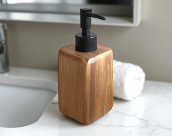Handmade Liquid Soap Dispenser – Refillable Bathroom & Kitchen Pump Bottle – Minimalist Sink Decor