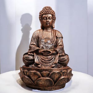 Zen Lord Buddha Water Fountain | Tranquil Home Decor | Meditation Accent