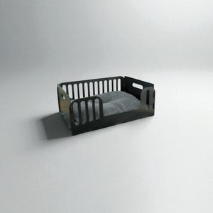 Handmade Wooden Cat Bed – Natural Wood Pet Bed 50x35cm