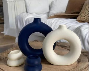 Handmade 4-Piece Boho Candle Holder and Vase Set | Unique Home Decor