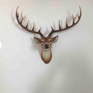 Handmade Deer Head Figurine – 49x21x44 cm Decorative Gift for Home and Office