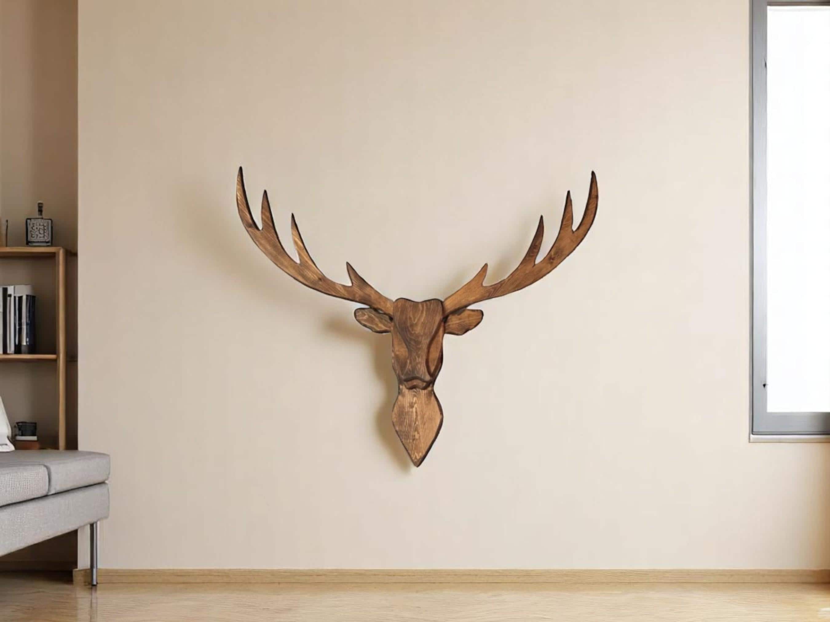Houten herten hoofd - Etsy België, image size:2700x2025