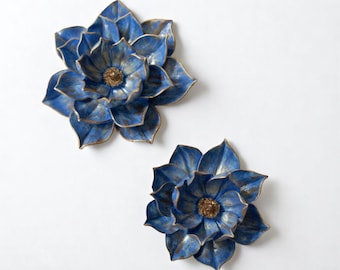 Handmade Lotus Table Decor Set – Minimalist Double Sculpture (20x20cm & 26x26cm)