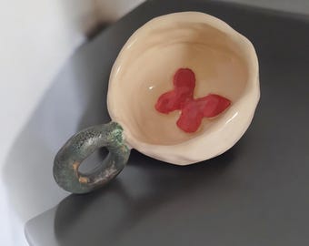 Handmade Ceramic Butterfly Mug