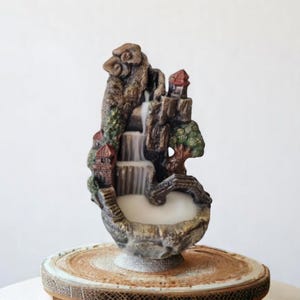Handmade Bridge Mountain Backflow Incense Burner – Zen Waterfall Aromatherapy