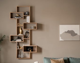 Handmade Modern Wall Shelf - Decorative Floating Bookshelf & Minimalist Display Rack