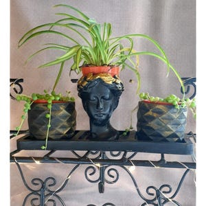 Handmade Antique Helen 3-Piece Decorative Planter Set with Tray | Unique Home Decor
